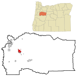 Linn County Oregon Incorporated and Unincorporated areas Lebanon Highlighted